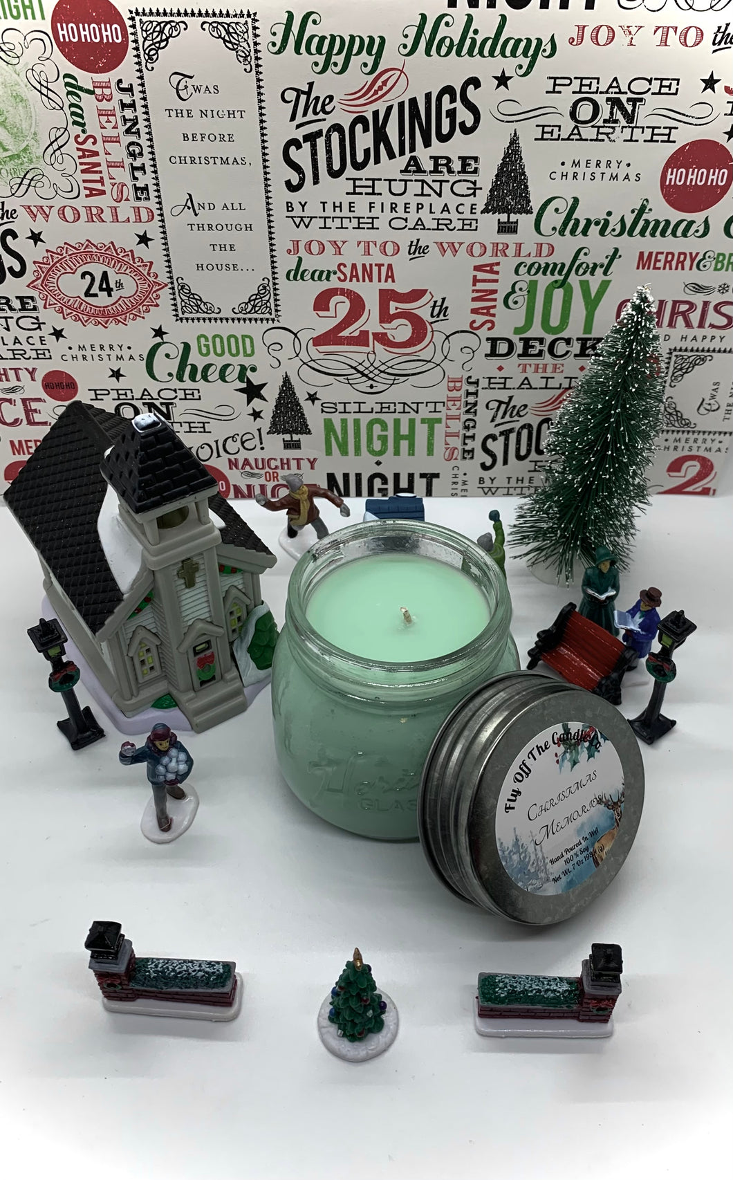 Christmas Memories 7 Oz Mason Jar