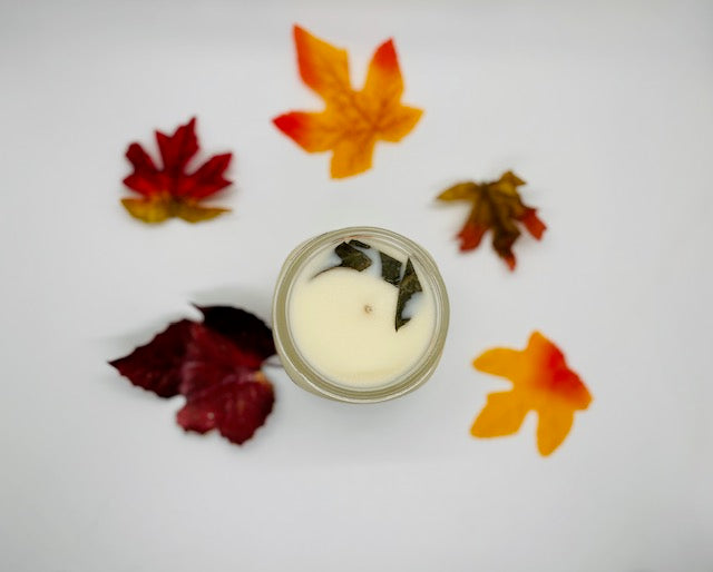 Falling Leaves 7 Oz Mason Jar