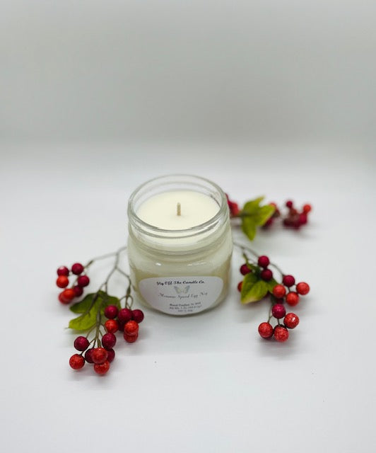 Mommas Spiced Egg Nog 7 Oz Mason Jar Candle